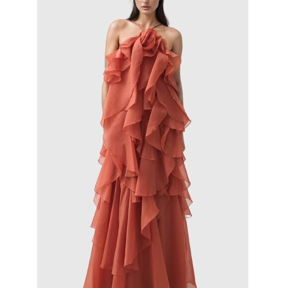 Aje Dresses & Skirts - Aje Coral Clay Pandorea Layered Maxi Dress